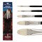 Creative Mark Pro Stroke Premium White Chungking Hog Bristle Artist Paint Brush - Filberts Set of 5 - Natural Bristle Brush w/ Soft Touch Handle for Oils, Watercolors, Acrylics, Alkyds, Caseins